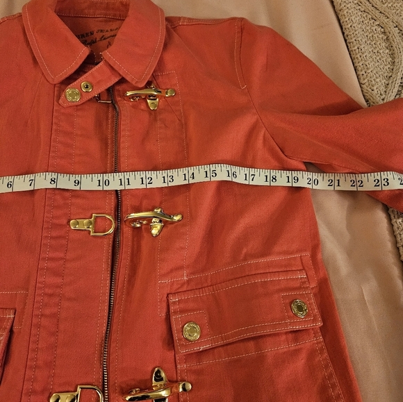 LRL‎ Lauren Jeans jacket Pink With Gold Accents - Picture 3 of 5